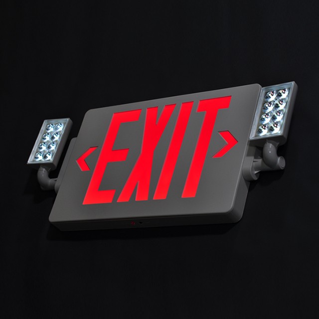 Red Emergency Light Combo with Quick Installation and Dual Voltage