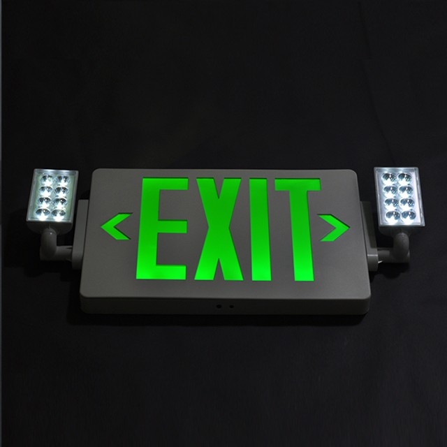 Green Emergency Exit Combo with High Brightness LEDs