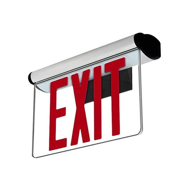 LED Exit Sign with Test Switch and Charge Display