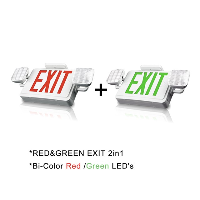 Dual Color LED Emergency Light with UL 94V-0 ABS Housing