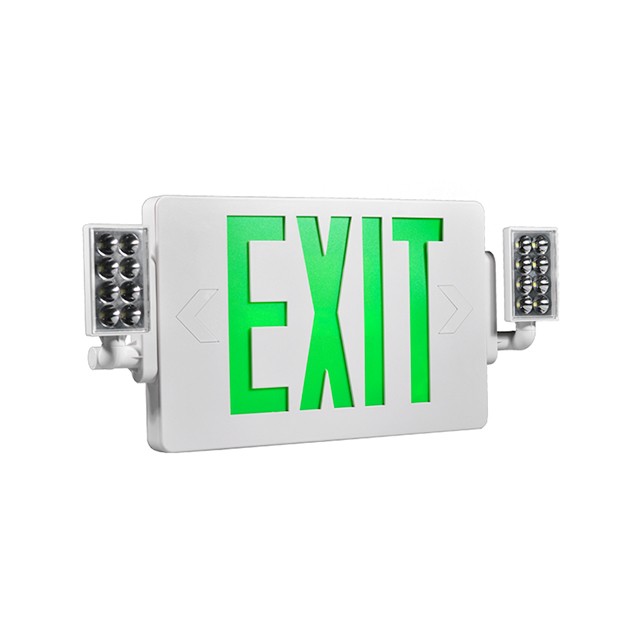 Green Emergency Exit Combo with High Brightness LEDs