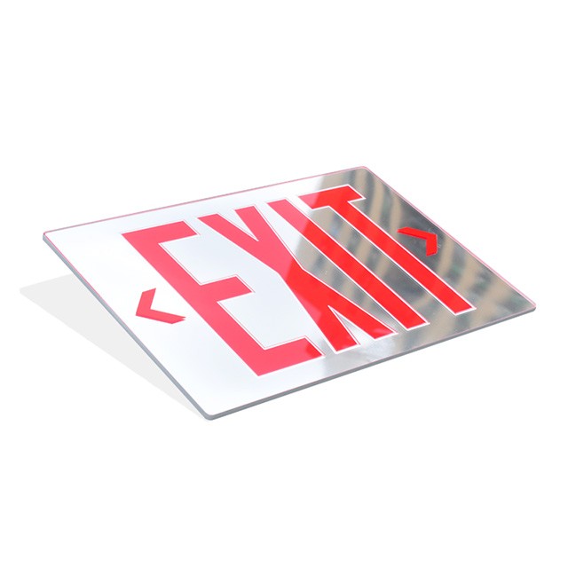 Mirror Emergency Exit Sign Panel