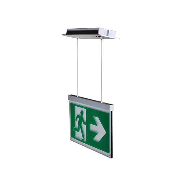 Aluminium Cord Suspended Ceiling Mounted Exit Signs