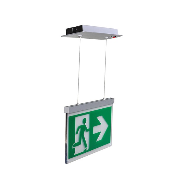 Aluminium Cord Suspended Ceiling Mounted Exit Signs
