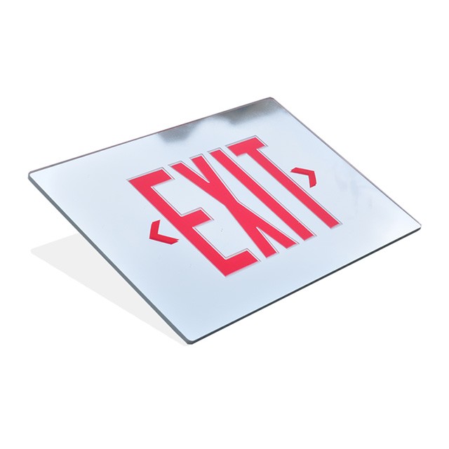 Mirror Emergency Exit Sign Panel