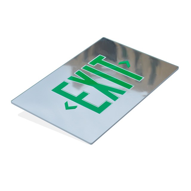 Mirror Emergency Exit Sign Panel