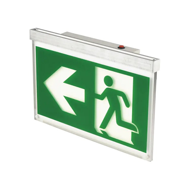Aluminium Single Face Ceiling Recessed Mounted Exit Signs