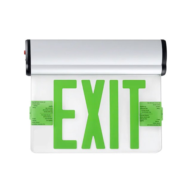 green exit sign